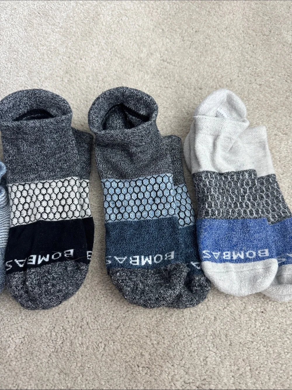 Bombas Low-Cut Sock Set - Gray, Blue, Black, White